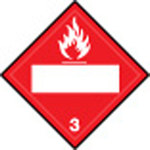 image of Brady B-120 Fiberglass Reinforced Polyester Square Red Truck Placards Sign - 60409