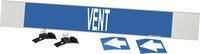 image of Brady 5855-HPHV Strap-On Pipe Marker - Air & Duct - Polyester - White on Blue - B-681, B-883 - 68081