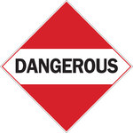 image of Brady B-120 Fiberglass Reinforced Polyester Square Red Truck Placards Sign - 10 3/4 in Width x 10 3/4 in Height - 76259