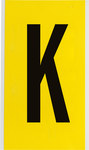 image of Brady 3470-K Letter Label - Black on Yellow - 5 in x 9 in - B-498 - 34721