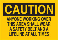 image of Brady B-555 Aluminum Rectangle Yellow Confined Space Sign - 14 in Width x 10 in Height - 40954