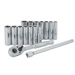 image of Stanley 89-199 Deep Socket Set - 1/4 in Drive - 91997