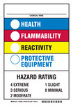 image of Brady B-555 Aluminum Rectangle White Chemical, Biohazard, Hazardous & Flammable Material Sign - 7 in Width x 10 in Height - 46880