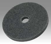 image of 3M Scotch-Brite XL-UW Unitized Aluminum Oxide Soft Deburring Wheel - Medium Grade - Arbor Attachment - 6 in Diameter - 1 in Center Hole - 1/2 in Thickness - 16545