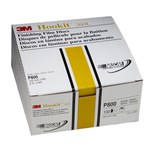 image of 3M Hookit 260L Coated Aluminum Oxide White Hook & Loop Disc - Film Backing - P800 Grit - Super Fine - 6 in Diameter - 00970