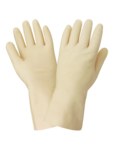 image of Global Glove FrogWear Natural Large Powder Free Unsupported Gloves - 12 in Length - Textured Finish - 16 mil Thick - 160-9(L)