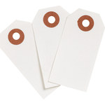 image of Brady 102160 White Rectangle Cardstock Blank Tag - 1 3/8 in 1 3/8 in Width - 2 3/4 in Height - 01384