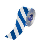 image of Brady ToughStripe Max Blue, White Marking Tape - 4 in Width x 100 ft Length - 0.024 in Thick - 62921