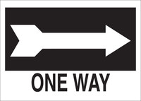 image of Brady B-555 Aluminum Rectangle Black Stop Signs, Traffic Control Signs & Banners Sign - 14 in Width x 10 in Height - 41031