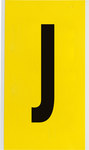 image of Brady 3470-J Letter Label - Black on Yellow - 5 in x 9 in - B-498 - 34720