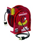 image of Reelcraft Industries L Series Cord Reel - 45 ft Cable Included - Spring Drive - 20 Amps - 125V - Twist Lock Connector - 12 AWG - L 4545 123 3B