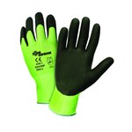 image of West Chester Zone Defense 705CGNF Black/Green Large Cut-Resistant Gloves - ANSI A3 Cut Resistance - Nitrile Palm Only Coating - 9.5 in Length - 705CGNF/L