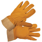 image of Impacto 615-20 Yellow Large Leather/Visco-Elastic Polymer Work Glove - 61520050040