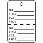 image of Shipping Supply White Retail Tags - 11444