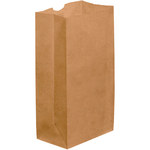 image of Kraft Grocery Bags - 6 in x 11 in x 3.625 in - SHP-3986
