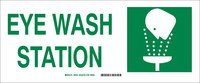 image of Brady B-120 Fiberglass Reinforced Polyester Rectangle White Eyewash Sign - 17 in Width x 7 in Height - 69232
