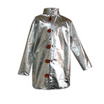 image of Chicago Protective Apparel Large Aluminized Carbon Fleece Heat-Resistant Coat - 45 in Length - 602-ACF LG