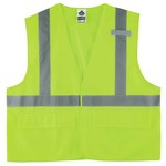 image of Ergodyne Glowear High-Visibility Vest 8225HL 21185 - Size Large/XL - High-Visibility Lime