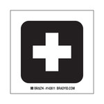 image of Brady B-302 Polyester Square White Health Services Sign - 4 in Width x 4 in Height - Laminated - 142611