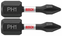 image of Bosch Impact Tough #1 Phillips Insert Bits ITPH1102 - Alloy Steel - 1 in Length - 48285