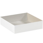 image of White Deluxe Gift Box Bottoms - 12 in x 12 in x 3 in - 3399