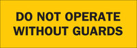 image of Brady B-302 Polyester Rectangle Yellow Equipment Safety Sign - 10 in Width x 3.5 in Height - Laminated - 88285