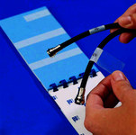 image of Brady M-34-427 Die-Cut Printer Cartridge - 6 in x 1 1/2 in - Vinyl - Black on Clear / White - B-427 - 14155