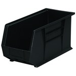 image of Akro-Mils Akrobin 60 lb Black Industrial Grade Polymer Hanging / Stacking Storage Bin - 18 in Length - 8 1/4 in Width - 9 in Height - 1 Compartments - 30265 BLACK