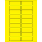 image of Tape Logic LL174YE Rectangle Laser Labels - 1 in x 3 in - Permanent Acrylic - Fluorescent Yellow - 14696