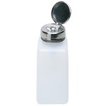Menda Clear 8 oz High Density Polyethylene ESD / Anti-Static Bottle & Pump - One Touch Pump Type - 35312