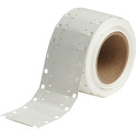 image of Brady HSCMHT-800-2-WT-1 Die Cut Thermal Transfer Label Tag Roll - 2 in x 0.8 in - Polyvinylidene Fluoride - White - B-338 - 61334