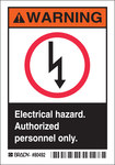 image of Brady B-302 Polyester Rectangle Electrical Safety Sign - 5 in Width x 3.5 in Height - Laminated - 80492