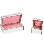 Shipping Supply Pink/White Anti-Static Foam Shippers - 10 in x 6 in x 2 in - SHP-11636