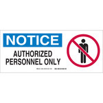 image of Brady B-120 Fiberglass Reinforced Polyester Rectangle White Restricted Area Sign - 17 in Width x 7 in Height - 95284