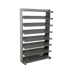 image of Akro-Mils APRS Fixed Rack - Gray - 8 Shelves