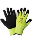 image of Global Glove Samurai CR18NFT Black/Lime 2X-Small Cut-Resistant Glove - ANSI A2 Cut Resistance - Nitrile Foam Palm Coating - CR18NFT-5(XXS)