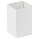 image of White Deluxe Gift Box Bottoms - 4 in x 4 in x 6 in - 3391
