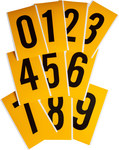 image of Brady 1570-# KIT Numbers Label Kit - Black on Yellow - 5 in x 9 in - 97599