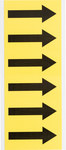image of Brady 3450-ARO Arrow Marking Label - 1 1/2 in x 3 1/2 in - Vinyl Cloth - Black on Yellow - B-498 - 34539