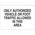image of Brady B-555 Aluminum Rectangle White Stop Signs, Traffic Control Signs & Banners Sign - 10 in Width x 7 in Height - 40798