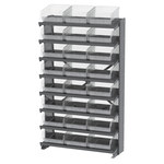 image of Akro-Mils APRS Fixed Rack - Gray - 8 Shelves - APRS010SCGRY GREY