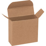 image of Kraft Reverse Tuck Folding Cartons - 0.75 in x 2.25 in x 2.25 in - 3218