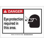 image of Brady B-401 Polystyrene Rectangle White PPE Sign - 10 in Width x 7 in Height - 21785