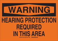 image of Brady B-401 Polystyrene Rectangle Orange PPE Sign - 10 in Width x 7 in Height - 21771
