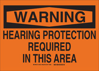 image of Brady B-401 Polystyrene Rectangle Orange PPE Sign - 10 in Width x 7 in Height - 21771