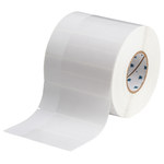 image of Brady THT-85-427-2 Die-Cut Printer Label Roll - 2 in x 6 in - Vinyl - Clear / White - B-427 - 30550
