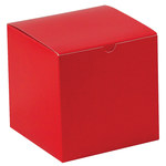image of Red Colored Gift Boxes - 6 in x 6 in x 6 in - 3384