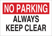image of Brady B-401 High Impact Polystyrene Rectangle White Parking Restriction, Permission & Information Sign - 14 in Width x 10 in Height - 25855