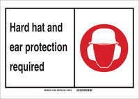 image of Brady B-302 Polyester Rectangle PPE Sign - 7 in Width x 5 in Height - Laminated - 119503