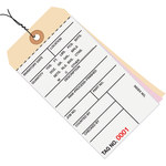 image of G16193 Inventory Tags 3 Part Carbonless # 8 - Pre-Wired - White/Manila - 6 1/4 in x 3 1/8 in - 9450